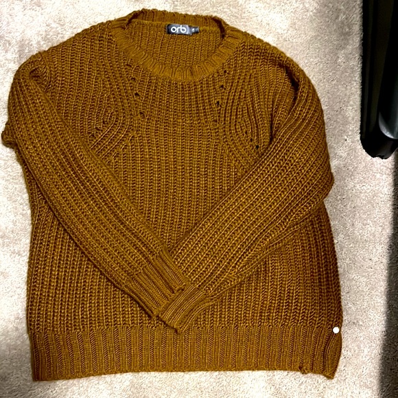 Women’s Orb Arcrylic Brown Cozy Sweater - Picture 1 of 5